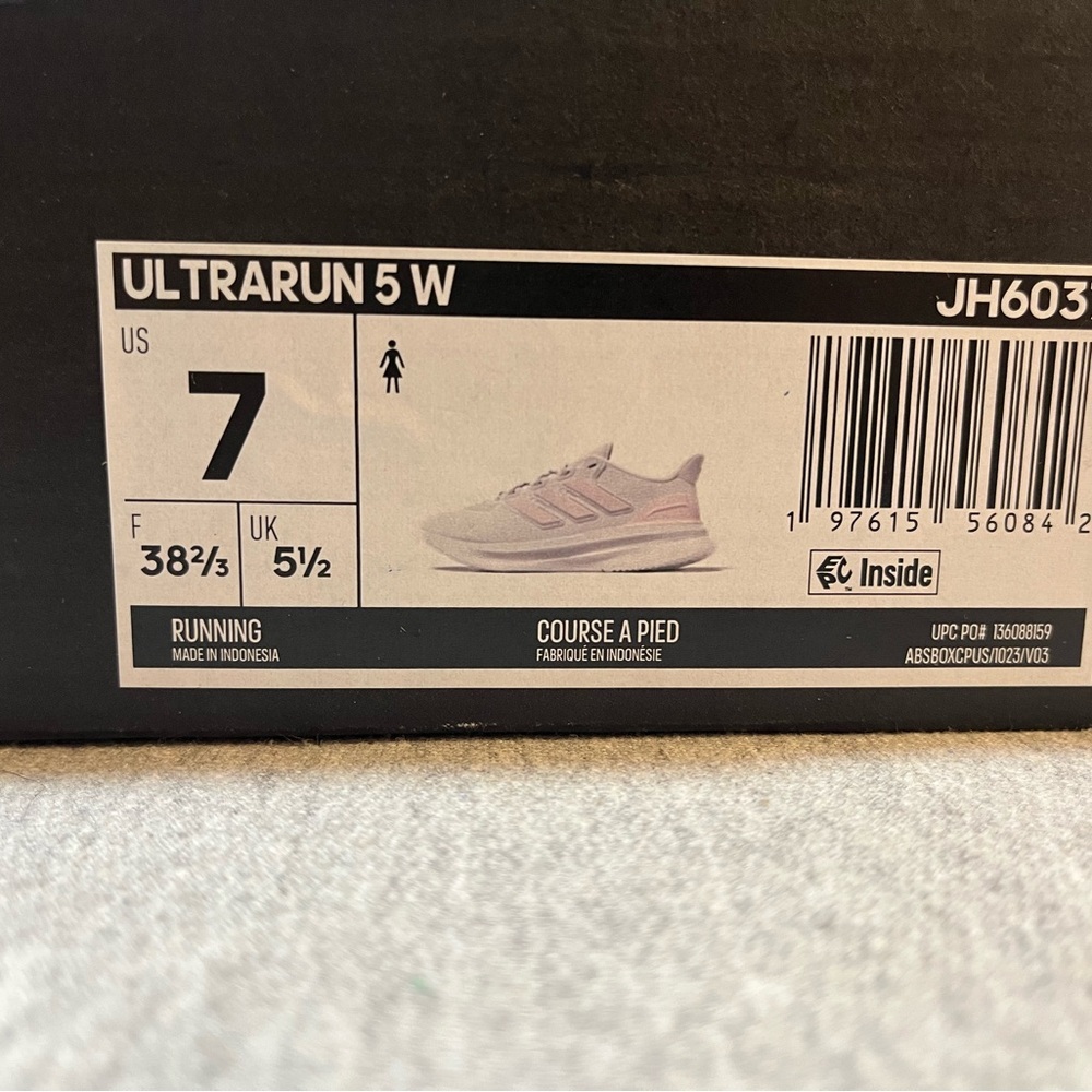 Adidas Ultrarun 5 W Almost Pink/ White Women's Size 7 JH6037​ - Picture 11 of 11